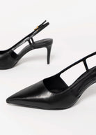 swatch_Black Leather schutz boris mid heel slingback pump