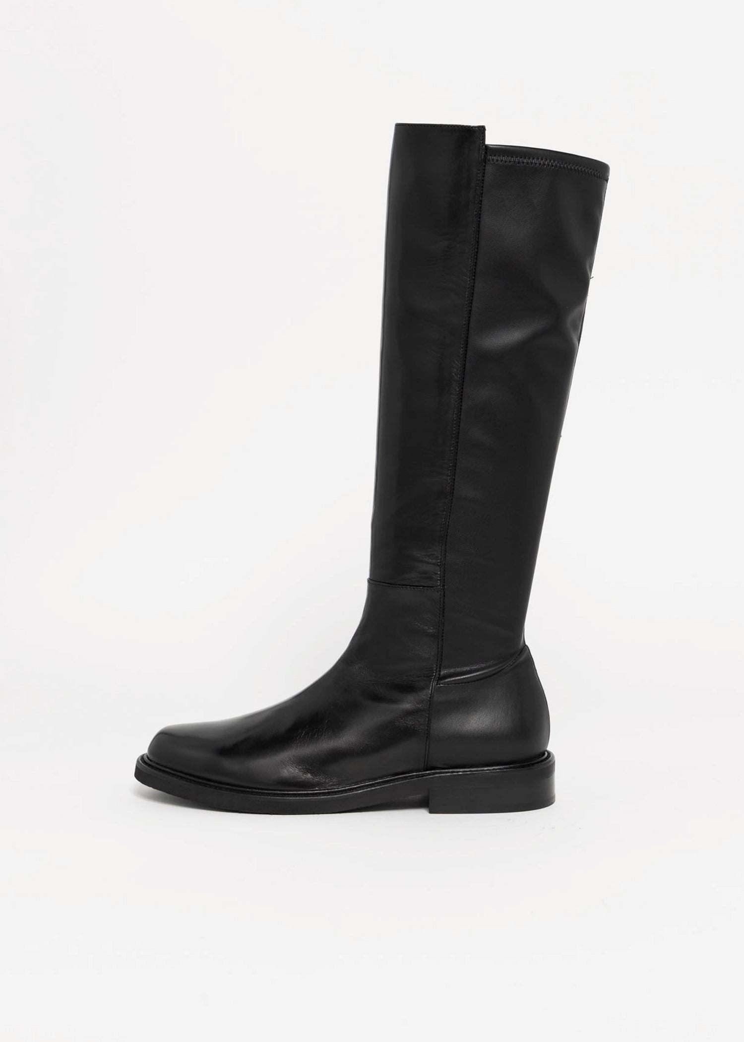 swatch_Black Leather mara bini tall leather riding boot
