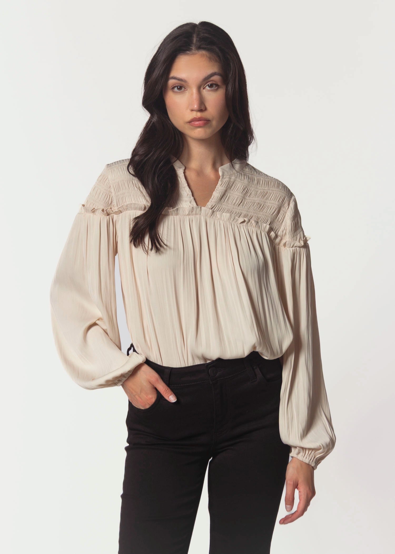 swatch_Light Oat better together blouse