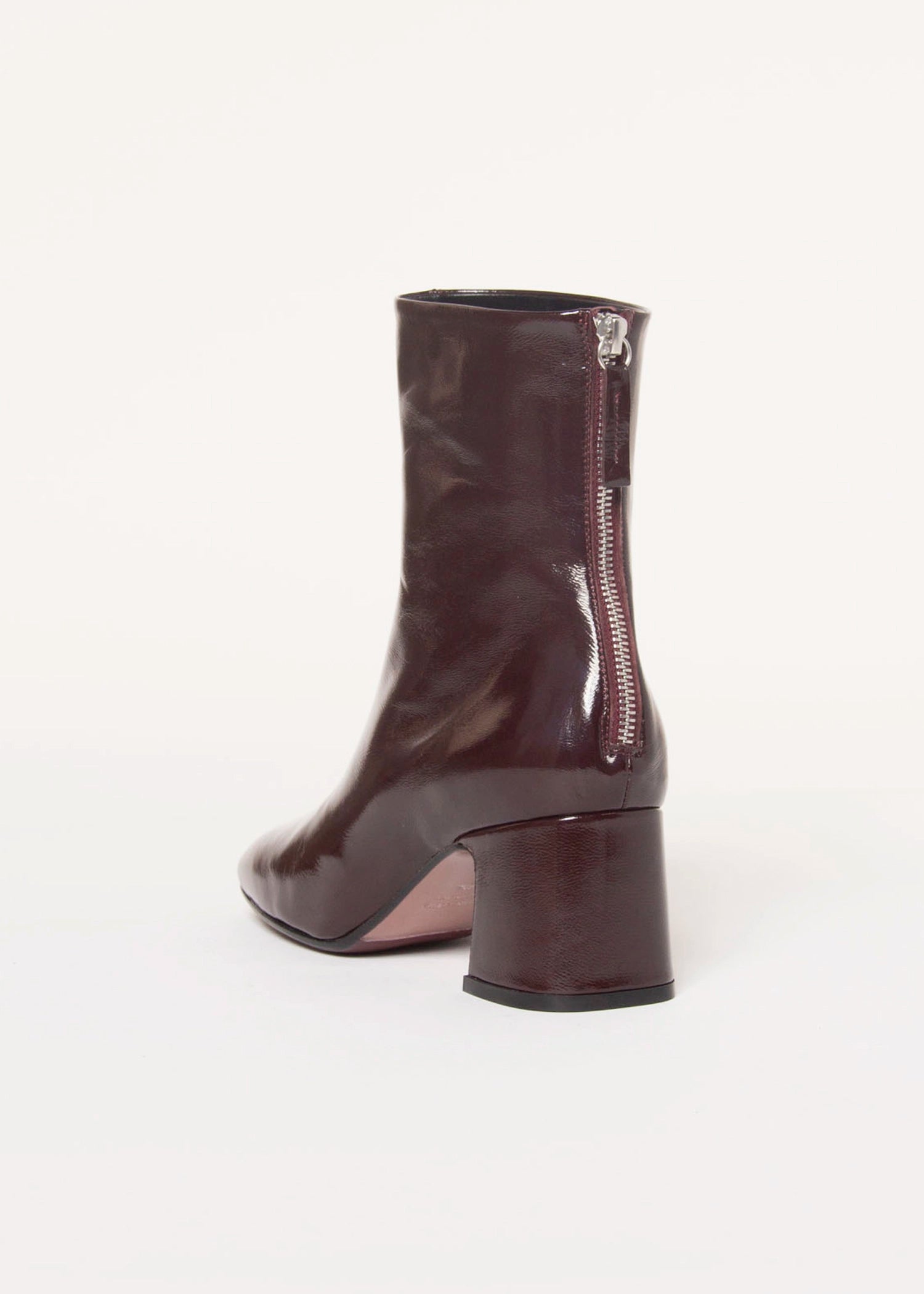 swatch_Brown Patent leather ankle boot