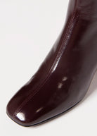 swatch_Brown Patent leather ankle boot