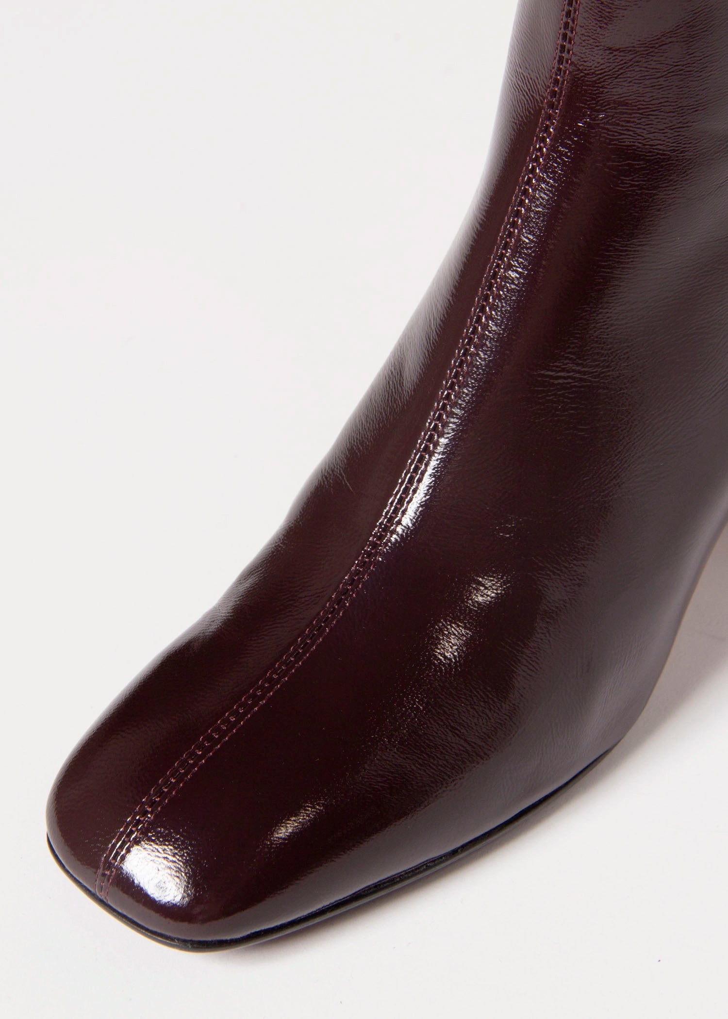 swatch_Brown Patent leather ankle boot