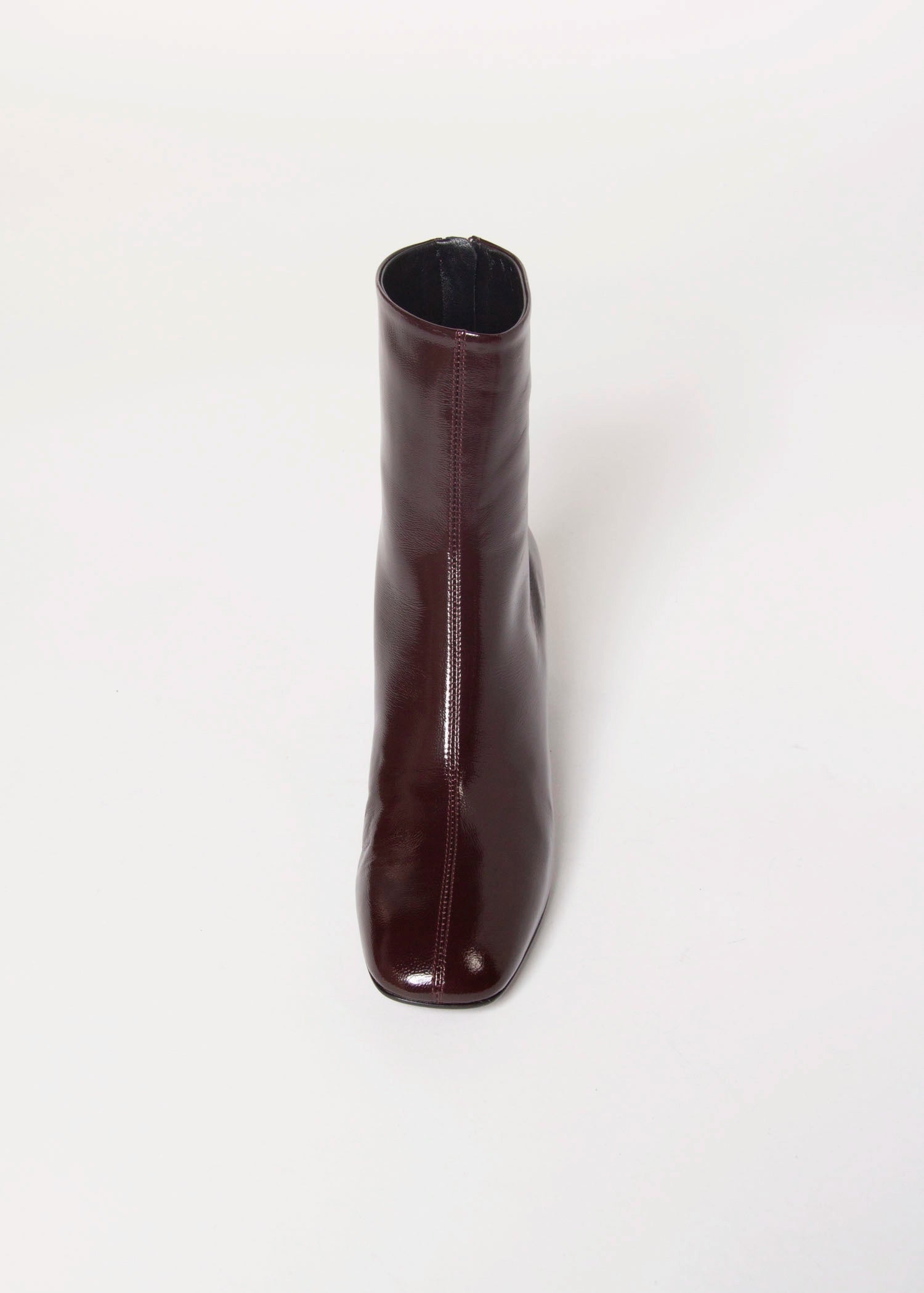 swatch_Brown Patent leather ankle boot