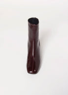 swatch_Brown Patent leather ankle boot