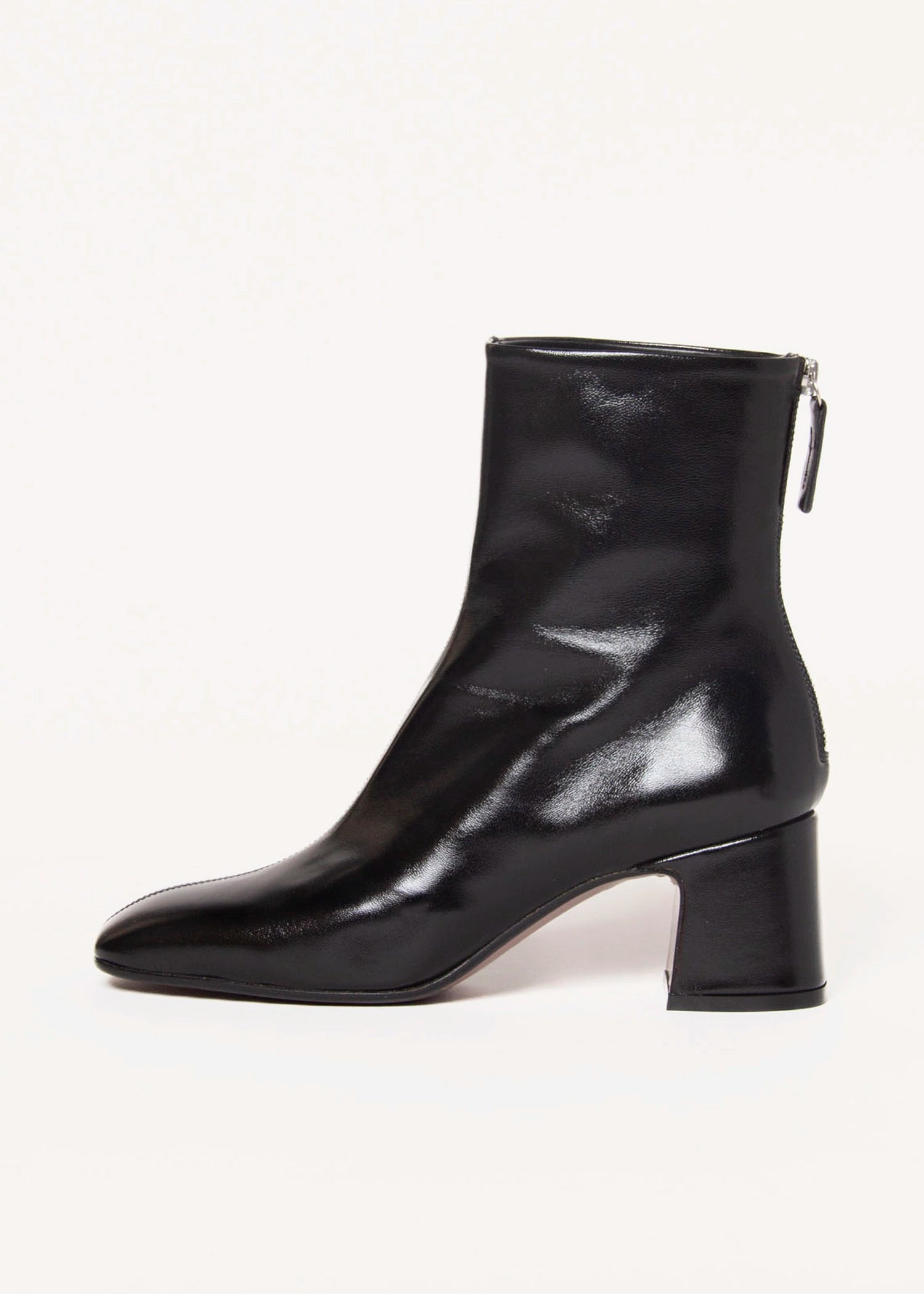 swatch_Black Patent leather ankle boot