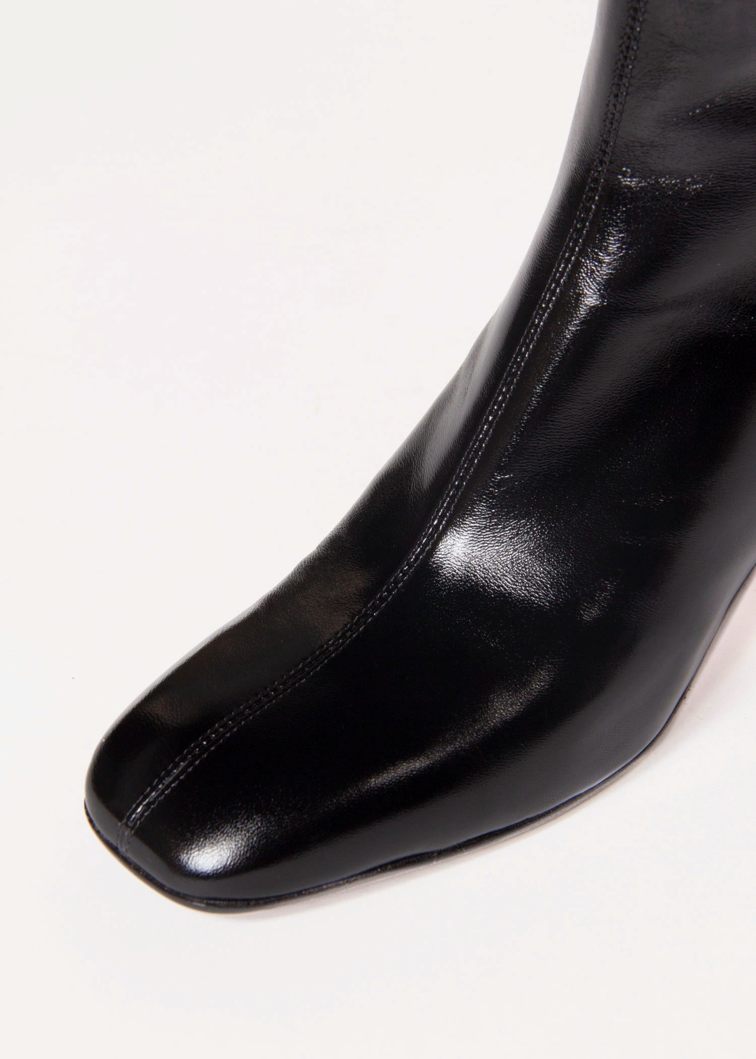 swatch_Black Patent leather ankle boot