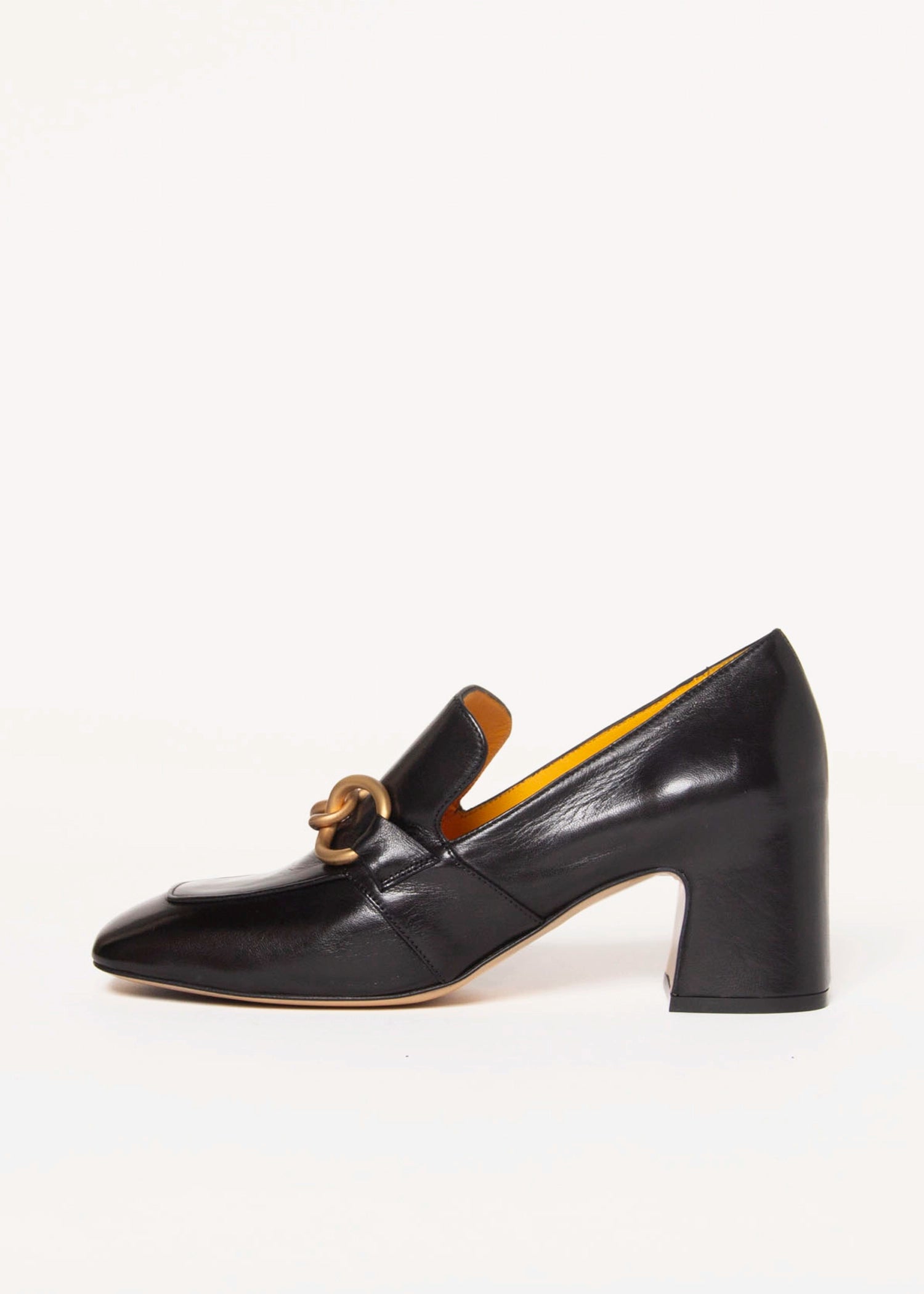swatch_black leather heeled loafer
