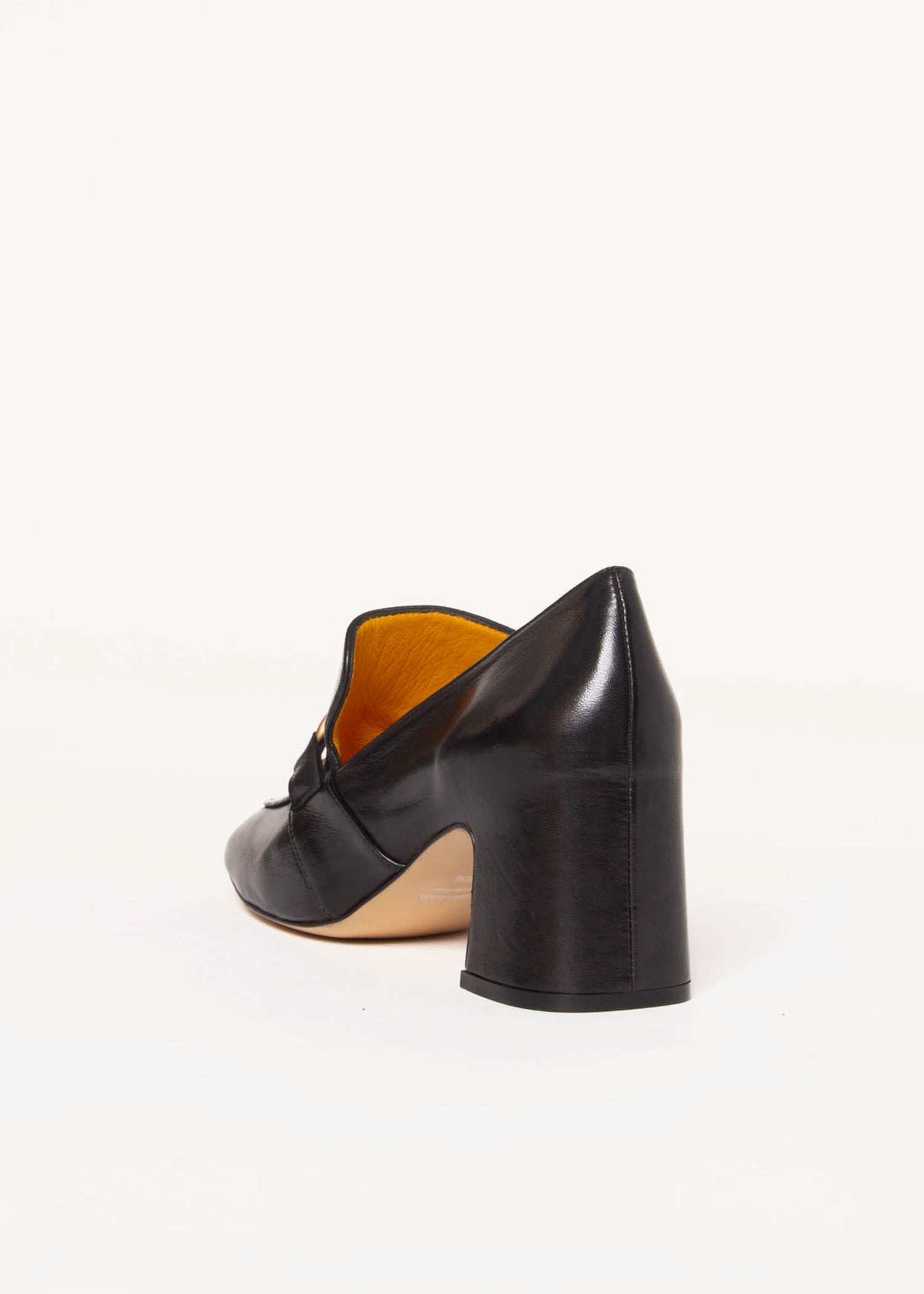 swatch_black leather heeled loafer
