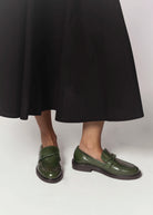 swatch_Dark Green Leather loafer