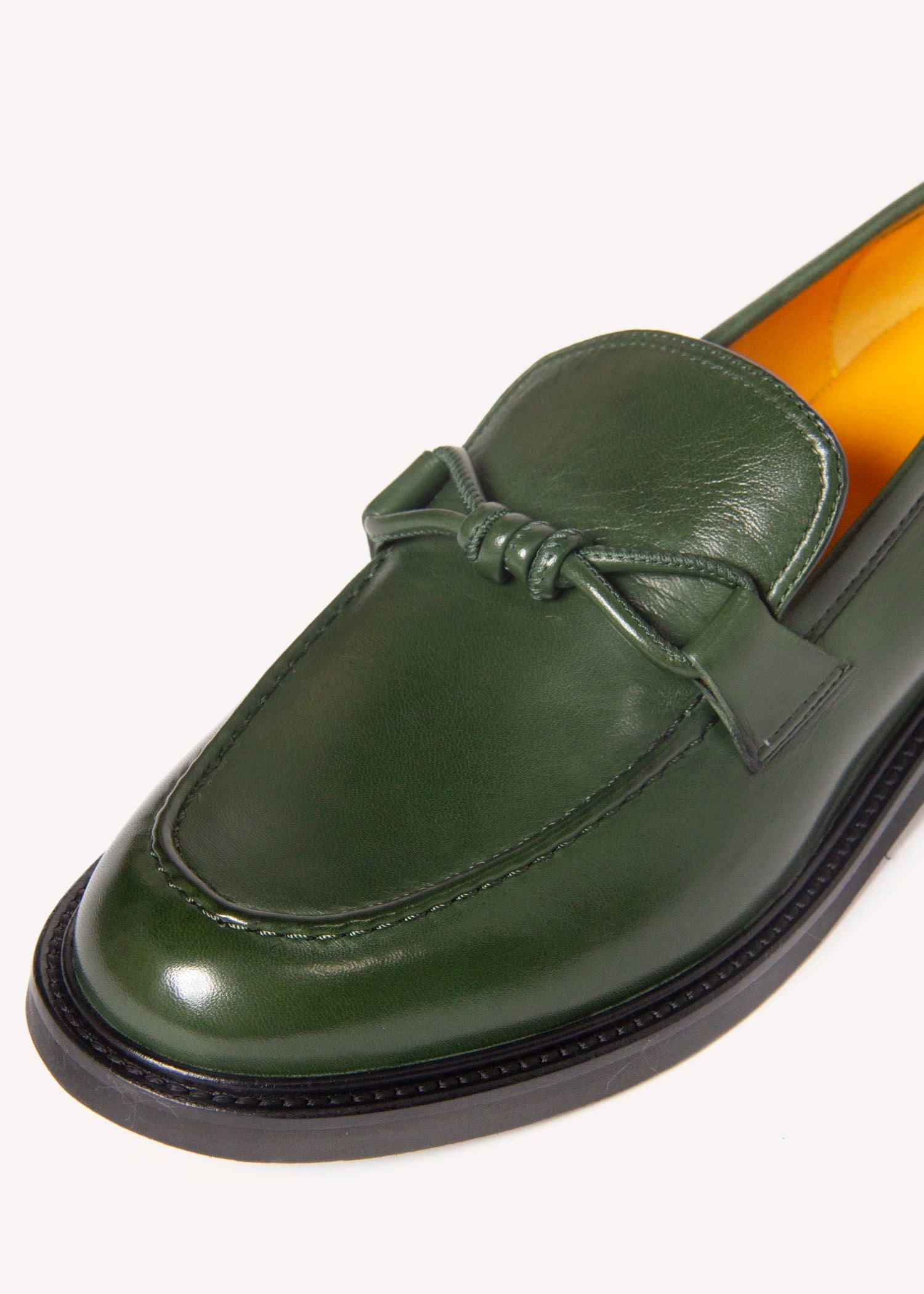 swatch_Dark Green Leather loafer