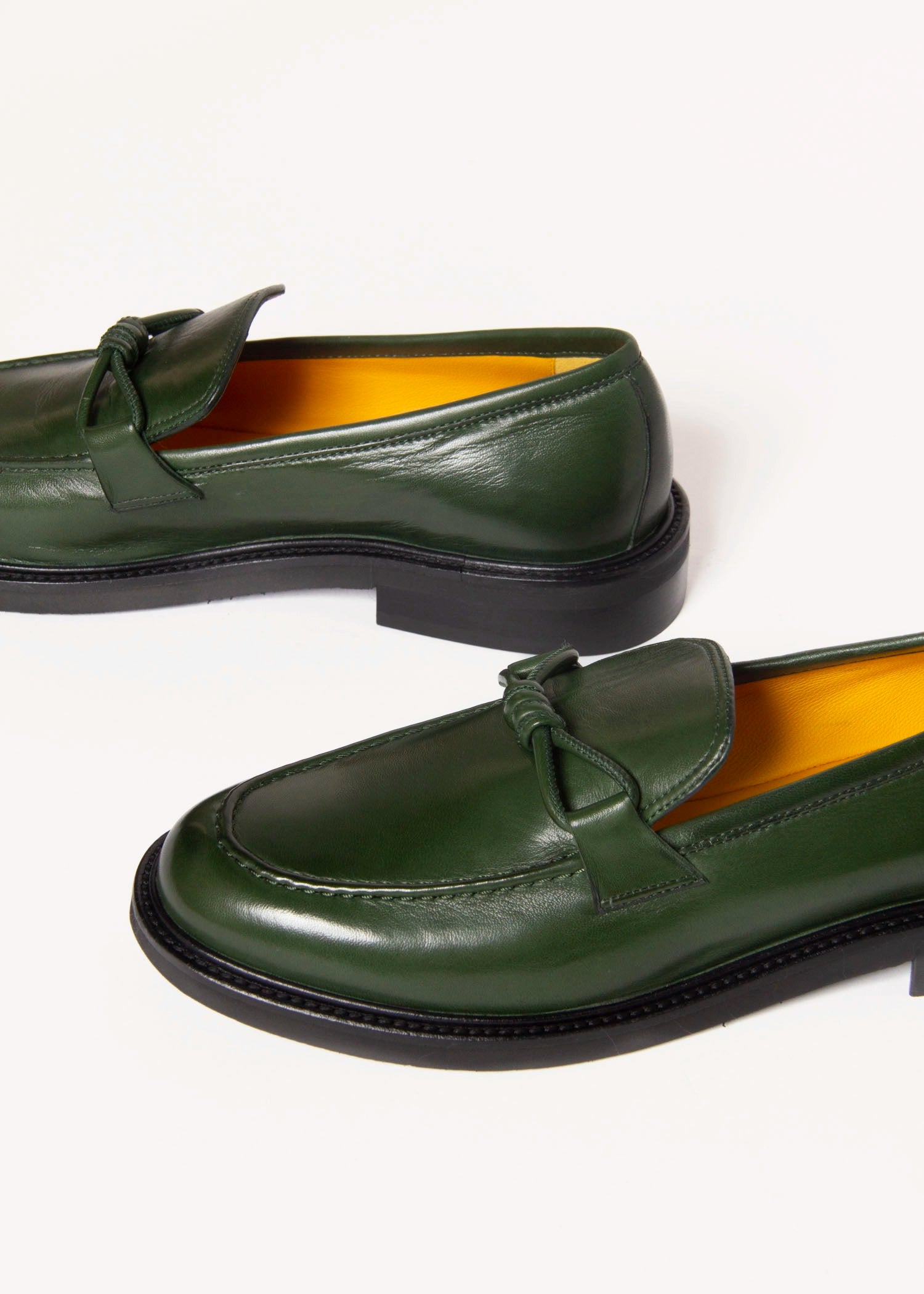 swatch_Dark Green Leather loafer