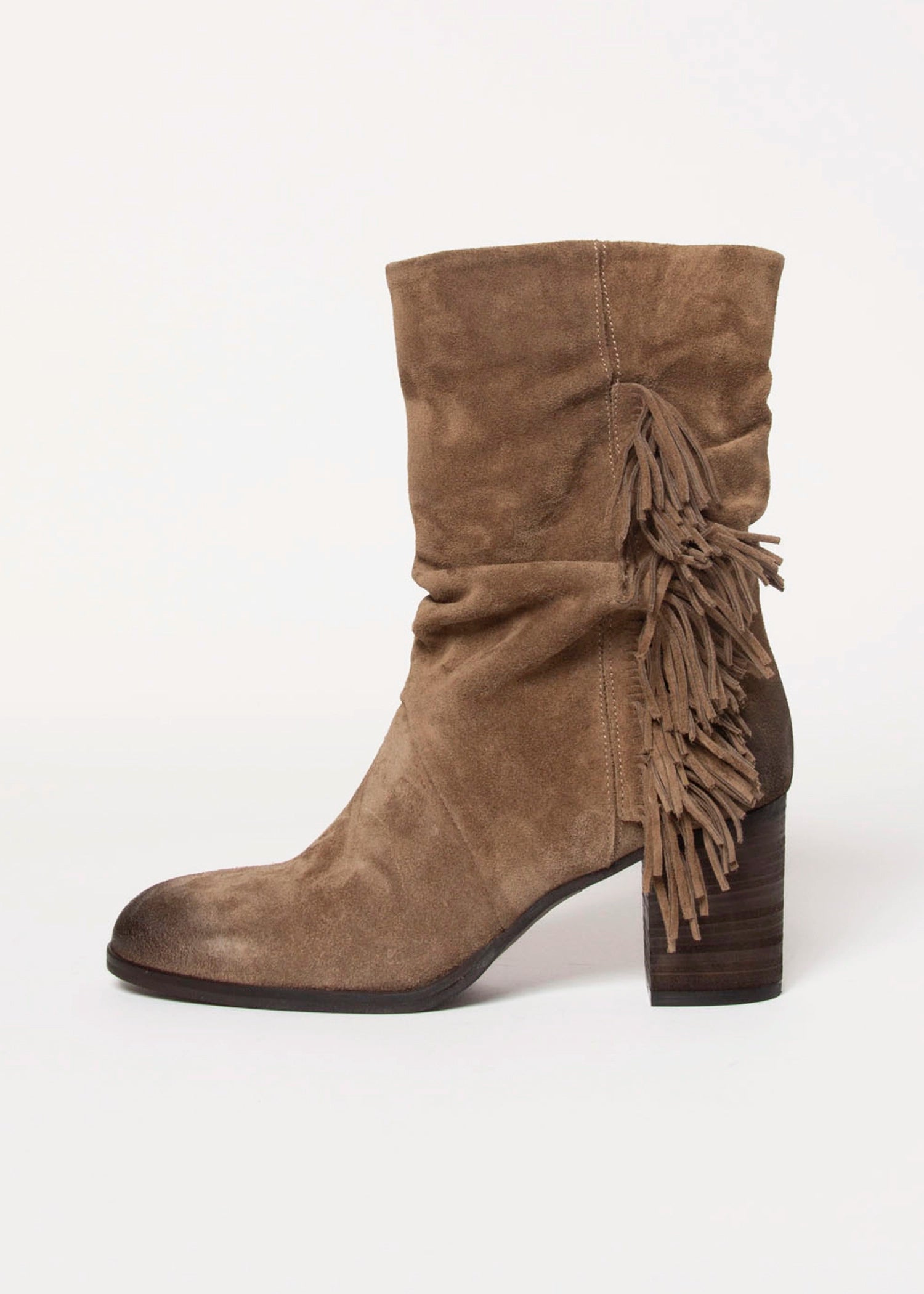 swatch_Sesame Suede heeled fringe boot