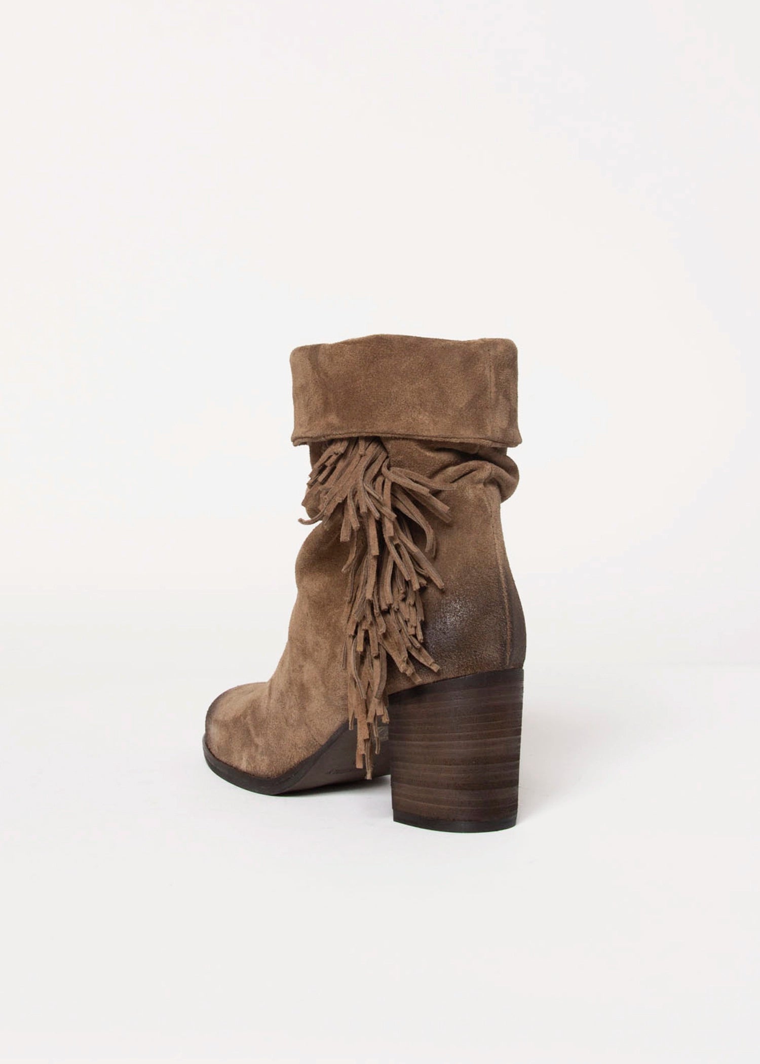 swatch_Sesame Suede heeled fringe boot