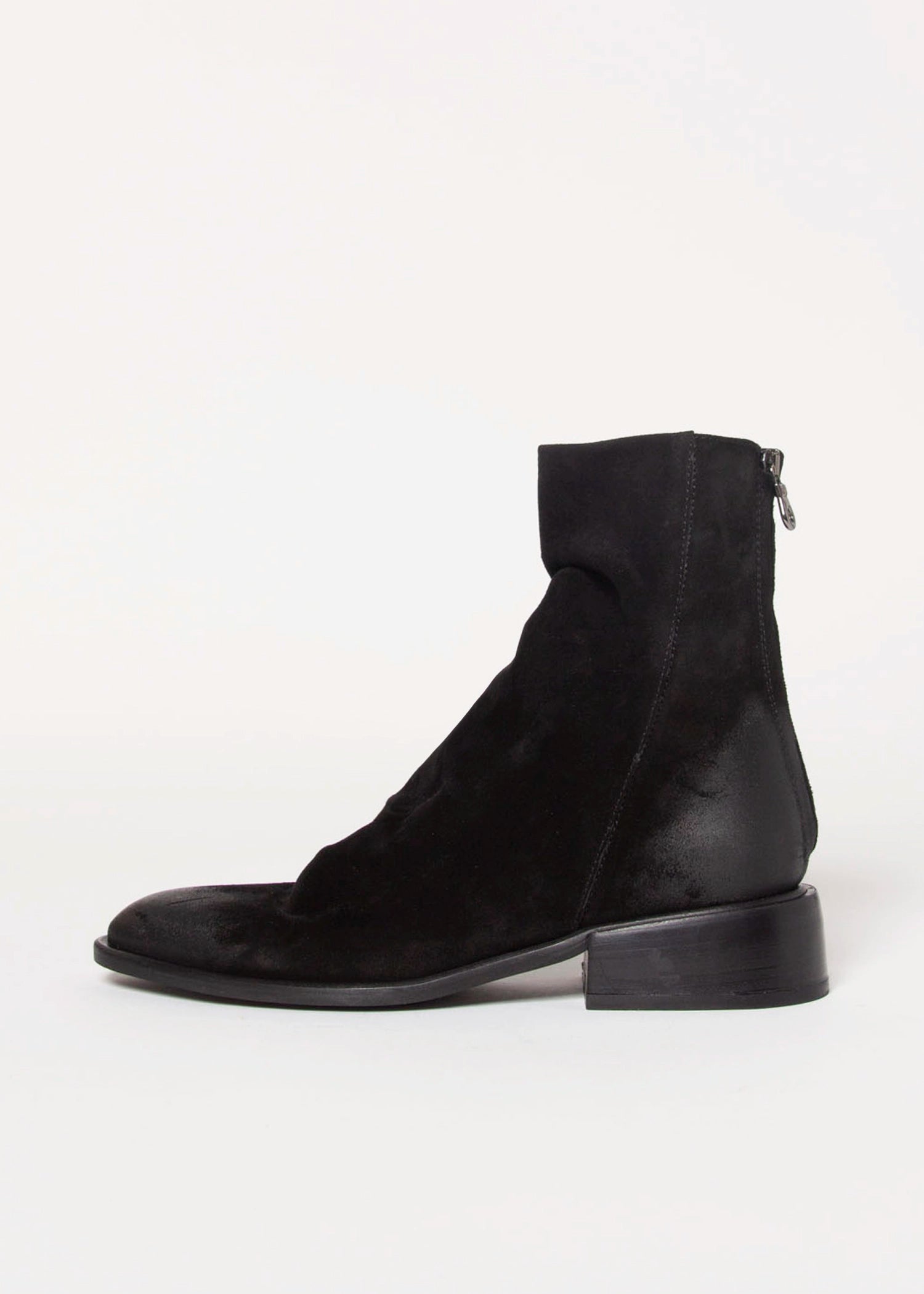 swatch_Black Suede ankle boot