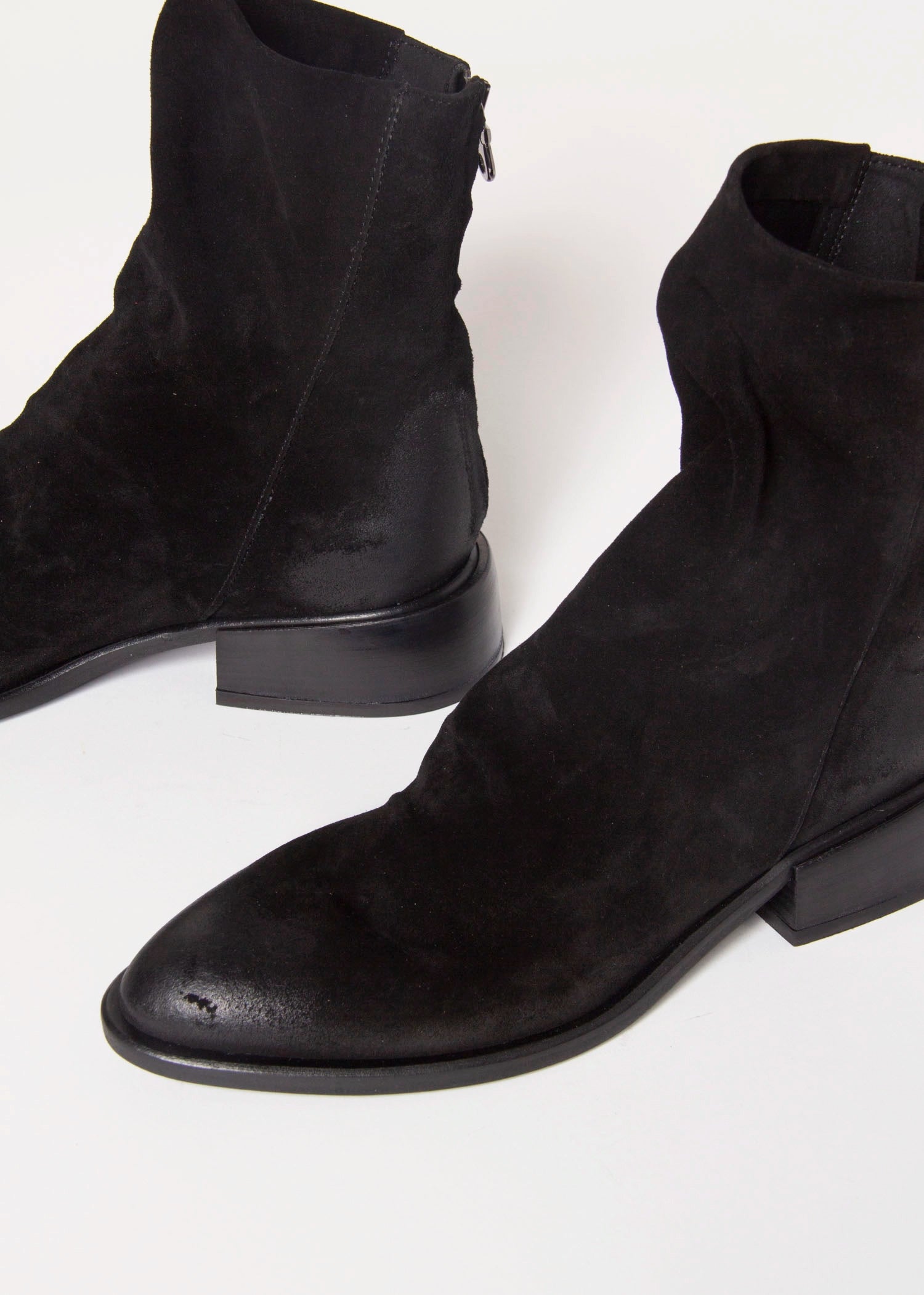 swatch_Black Suede ankle boot