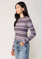 swatch_Purple Multi pistola madison crewneck striped sweater
