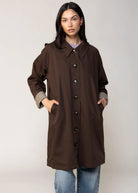 swatch_Brown aaron and amber brown midi trench with inside check