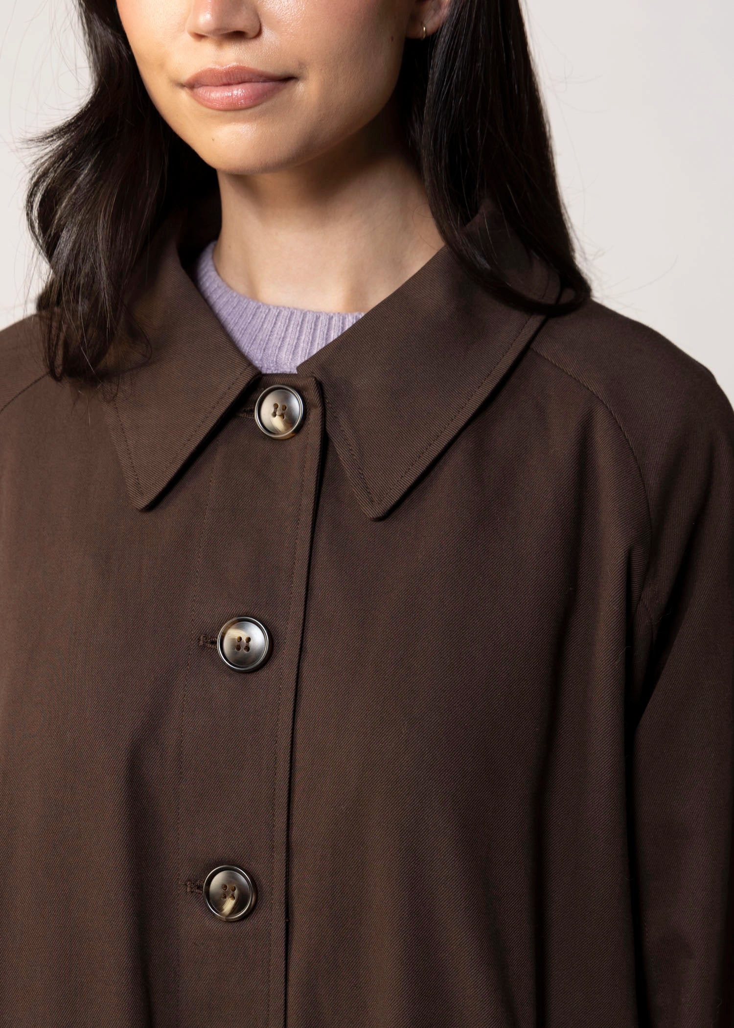 swatch_Brown aaron and amber brown midi trench with inside check