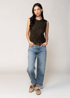 swatch_Olive/Black sanctuary leopard print sweater vest