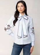 swatch_Light Blue lily bow blouse