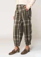 swatch_Green Plaid sanctuary micro plaid balloon pants