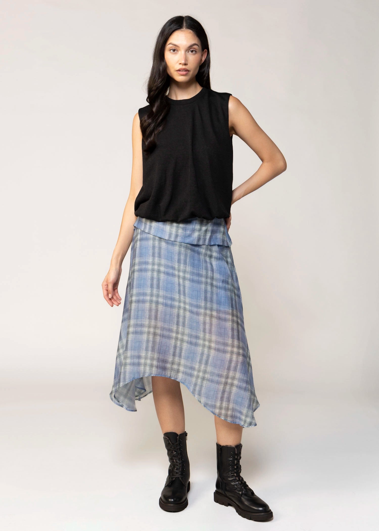 swatch_Blue Plaid emily plaid midi skirt