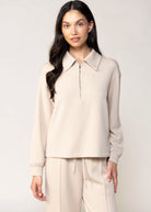 swatch_Fog half zip pullover sweatshirt
