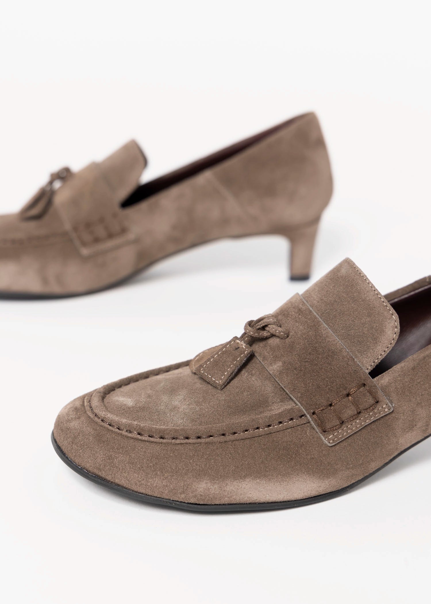 swatch_Taupe Suede roberto festa maeve italian leather heeled loafer