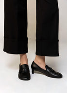 swatch_Black Leather roberto festa maeve italian leather heeled loafer