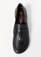swatch_Black Leather roberto festa maeve italian leather heeled loafer