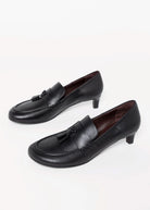 swatch_Black Leather roberto festa maeve italian leather heeled loafer