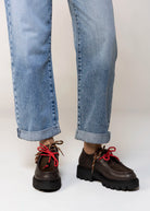 swatch_Chocolate Leather l'idea italian leather wallabee loafer