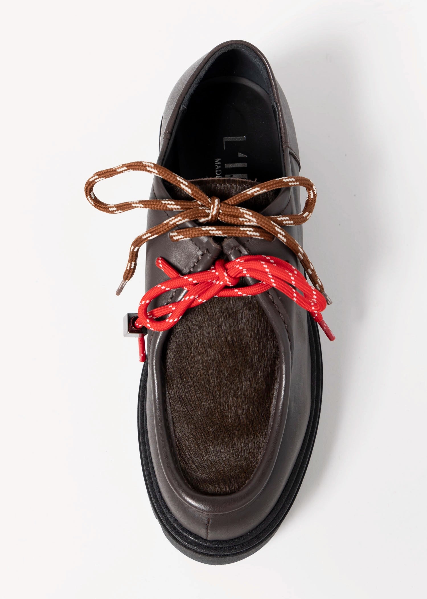 swatch_Chocolate Leather l'idea italian leather wallabee loafer