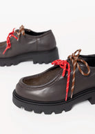 swatch_Chocolate Leather l'idea italian leather wallabee loafer
