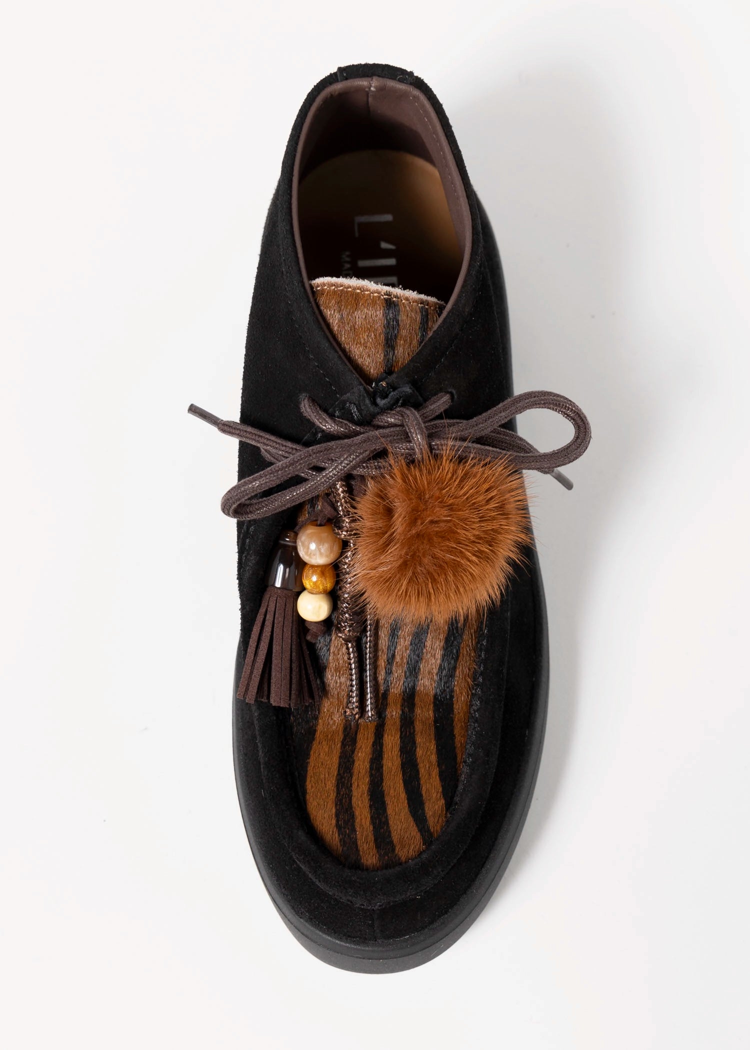 swatch_Black/Tiger l'idea italian suede wallabee ankle boot