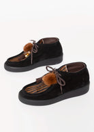 swatch_Black/Tiger l'idea italian suede wallabee ankle boot