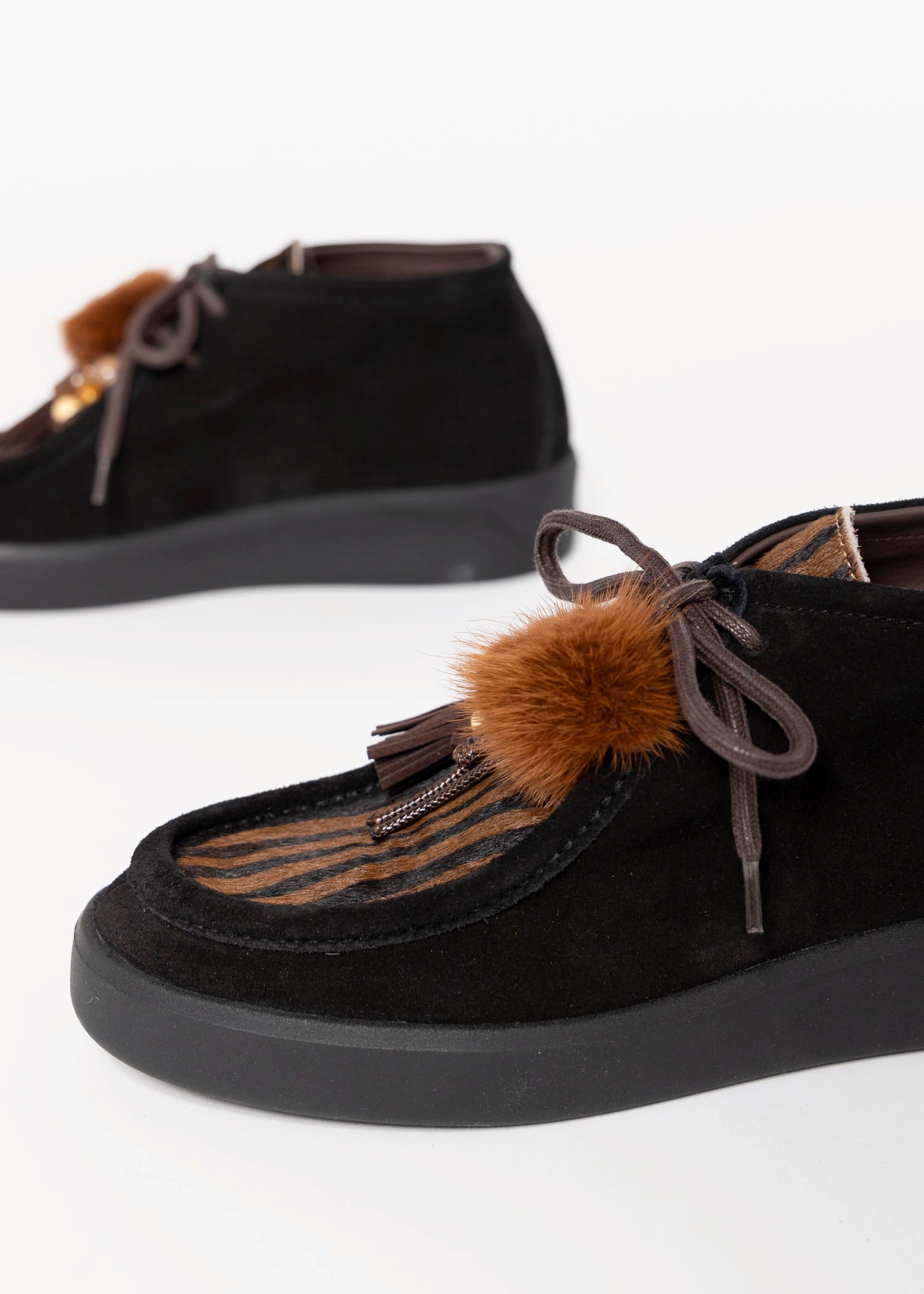 swatch_Black/Tiger l'idea italian suede wallabee ankle boot
