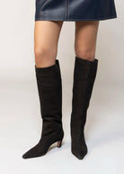 swatch_Black Suede roberto festa fredine italian suede knee-high boot