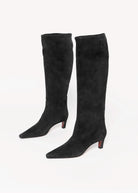 swatch_Black Suede roberto festa fredine italian suede knee-high boot