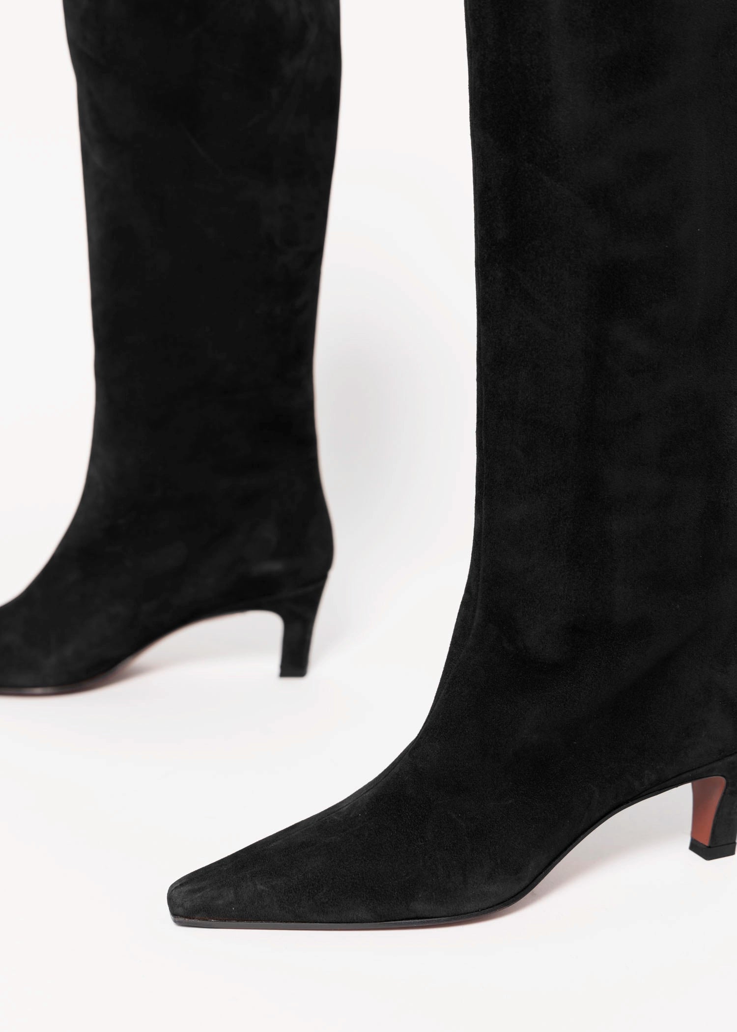 swatch_Black Suede roberto festa fredine italian suede knee-high boot