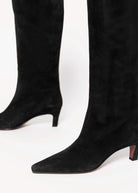 swatch_Black Suede roberto festa fredine italian suede knee-high boot