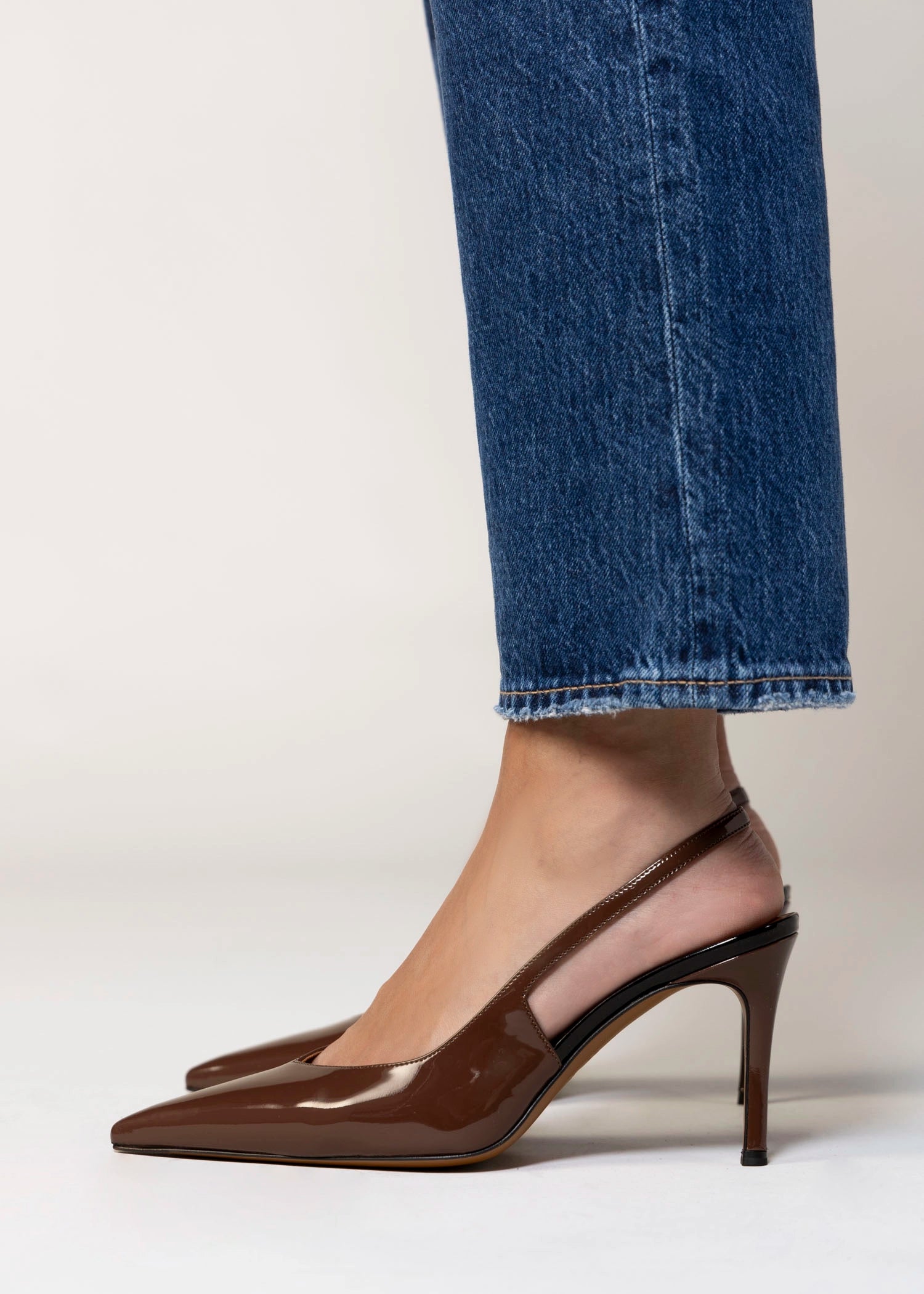 swatch_Brown/Black Roberto Festa anais italian leather slingback pump