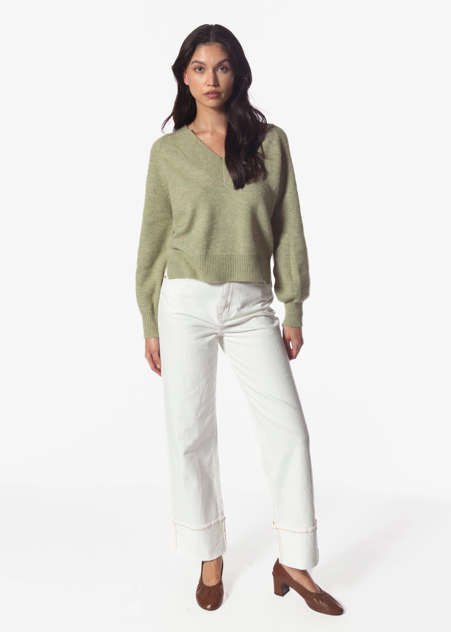 swatch_Olive heather sweater