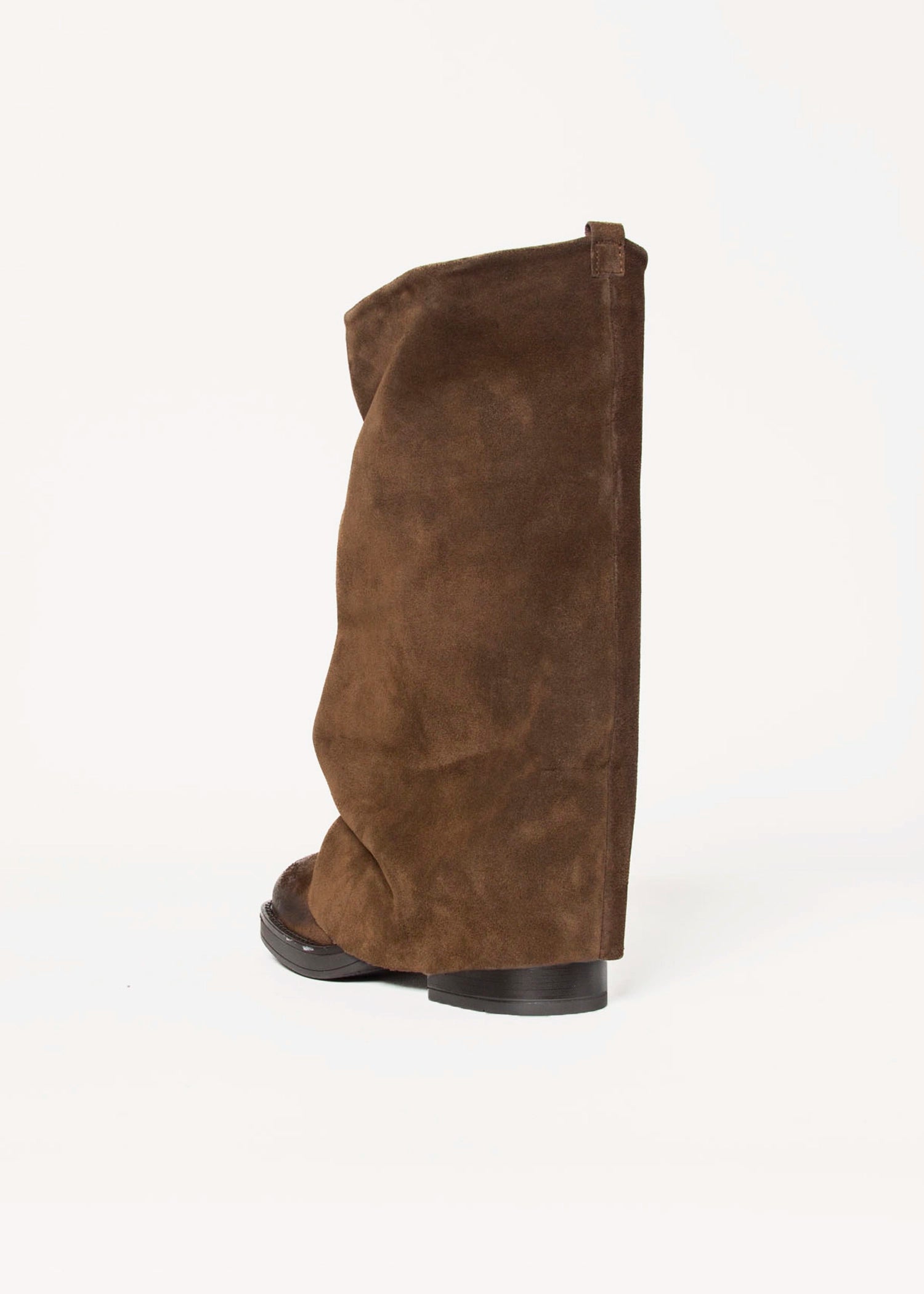 swatch_Brown Suede foldover boot