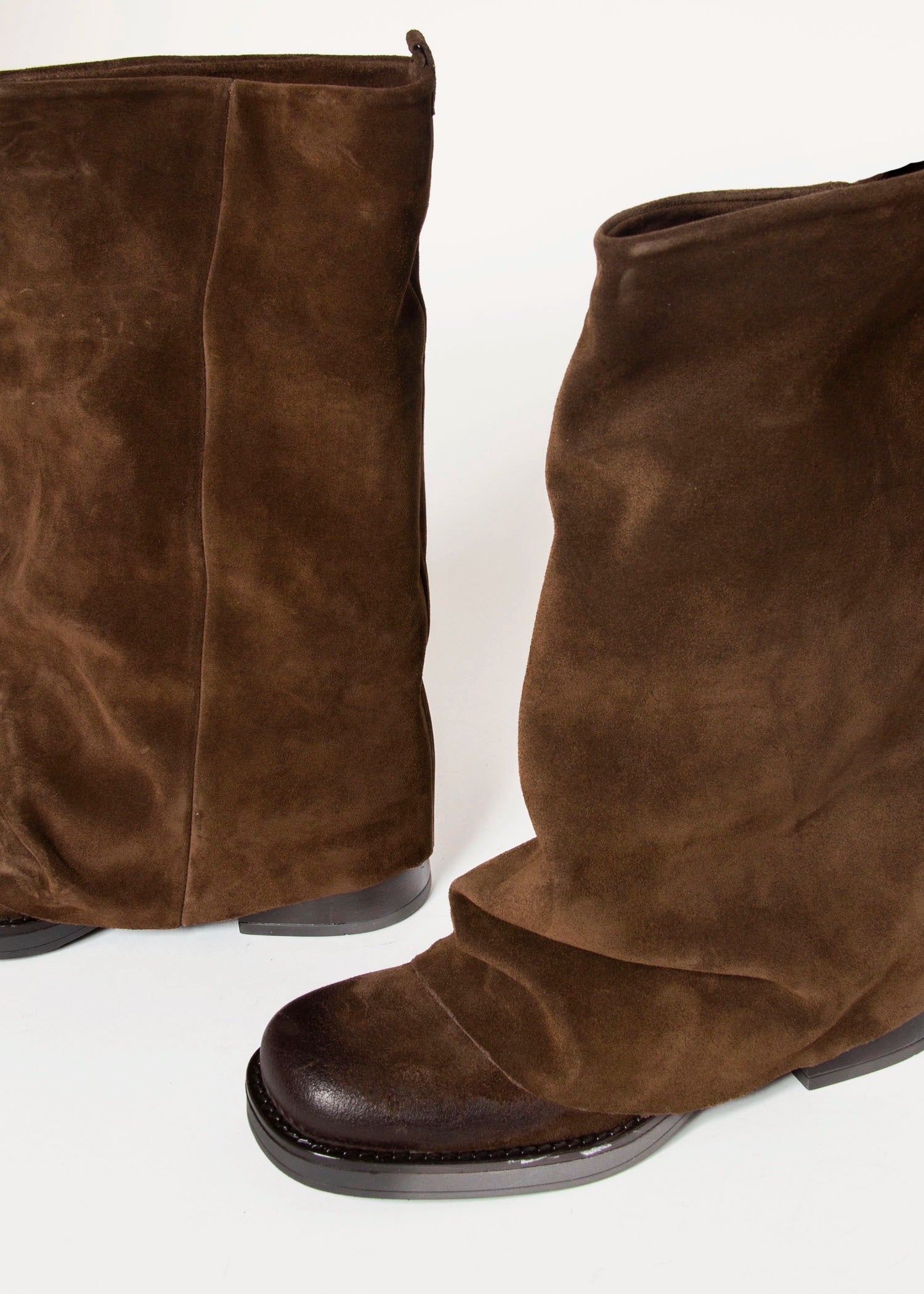 swatch_Brown Suede foldover boot