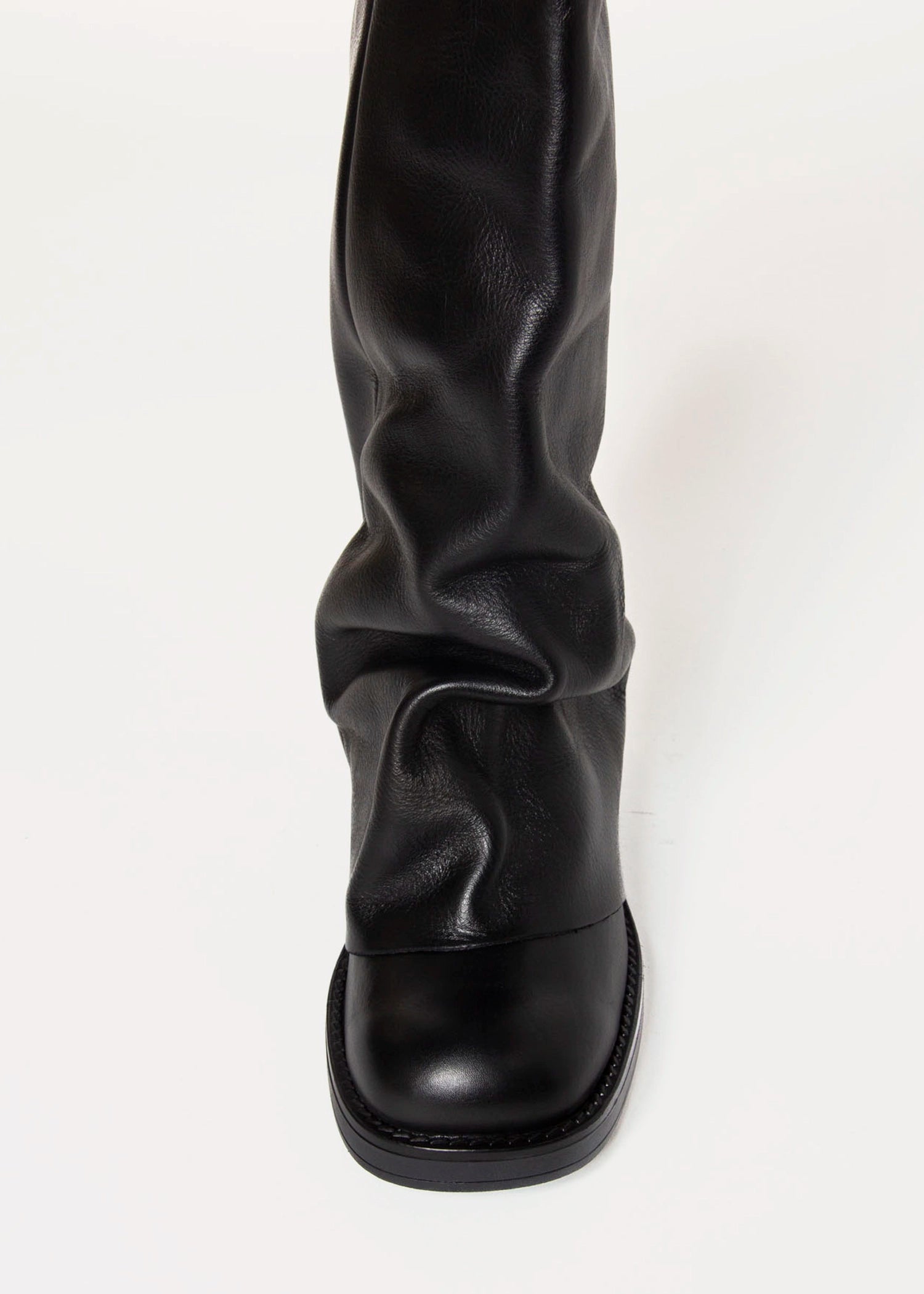 swatch_Black Leather foldover boot