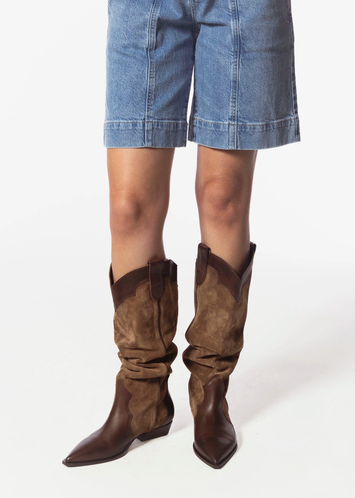 swatch_Tobacco Suede tall western boot