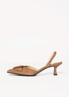 swatch_Sand Suede kitten heel slingback shoes