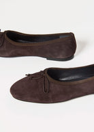 swatch_Brown Suede ballet flat shoes 