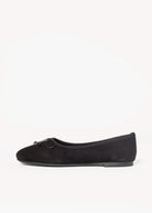 swatch_Black Suede ballet flat shoes 